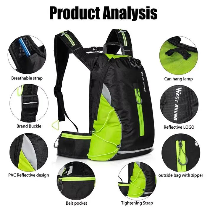 WEST BIKING 16L sac à dos de cyclisme Portable respirant ultraléger sac de vélo Sport de plein air e
