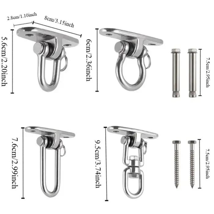 Ensemble de cintres pivotants rotatifs à 360 degrés, supports de suspension en acier inoxydable 304,
