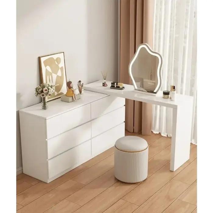 Coiffeuse, simple et moderne, table de maquillage, casier de rangement, plusieurs tailles disponible