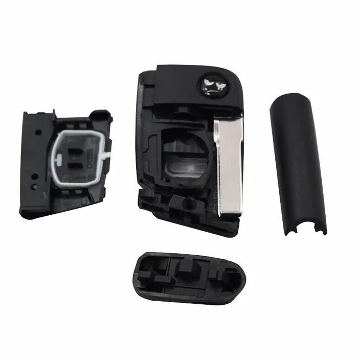 Xinyuexin-Coque de télécommande pliable à 3 boutons, clé de voiture de remplacement, HU66, VW Passat