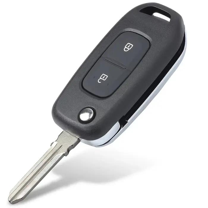 EllYECU-Coque de Clé de Voiture Pliable à 2/3 lèvent, Étui pour Renault Kadjar Captur Megane Symdang