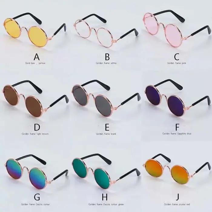 Lunettes de soleil amusantes et décoratives pour animaux de compagnie, accessoire photo fun pour chats et chiens, deux tailles disponibles, résistant à l'eau, variété de couleurs