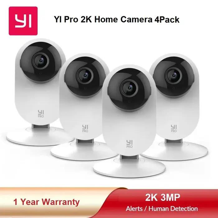 Système sécurité caméras YI 2K 3MP pack 2/3/4 surveillance maison bureau bébé nounou animaux WiFi CCTV vision nocturne
