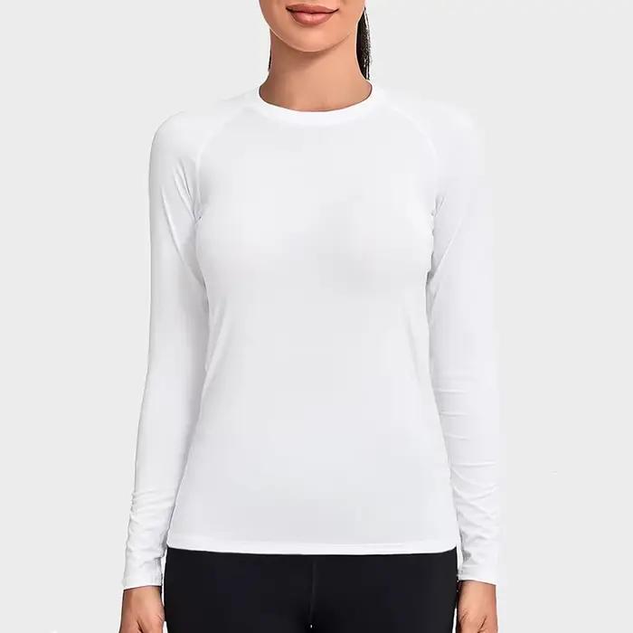 Chemise de Compression pour femmes, Yoga athlétique, course à pied, T-Shirt à manches longues, print