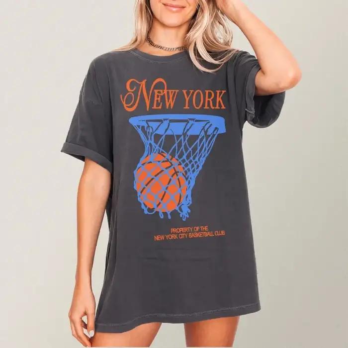 T-shirt de basketball New York pour hommes et femmes