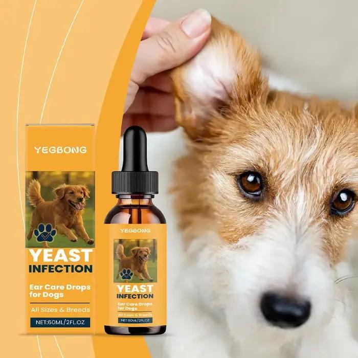 Solution nettoyante pour les oreilles des chiens contre les infections à levures
