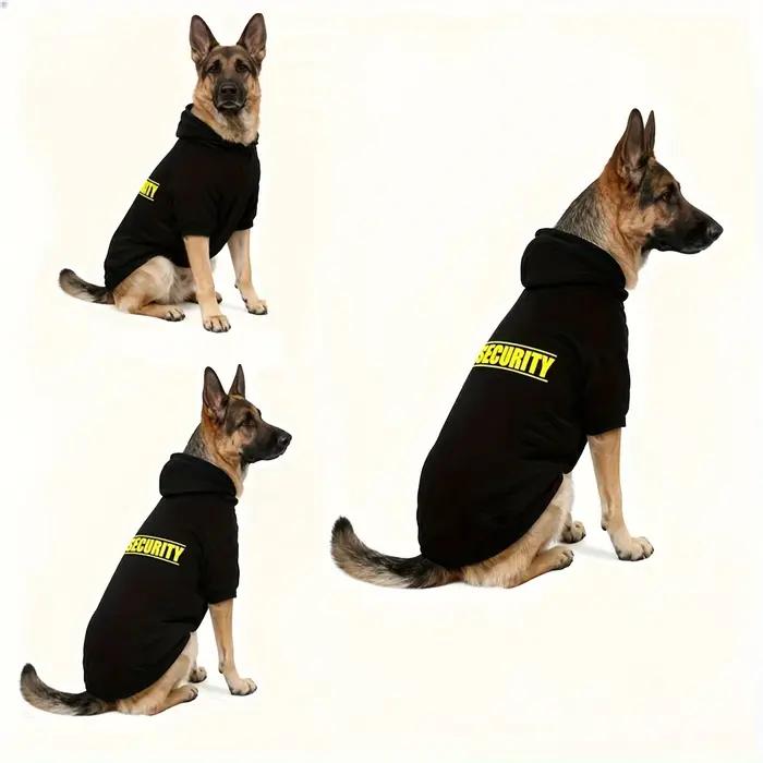Sweat à capuche imprimé de sécurité pour beau chien