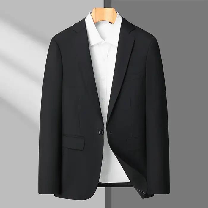 Blazer de style britannique mince pour hommes, robe formelle professionnelle, mode masculine, tendan
