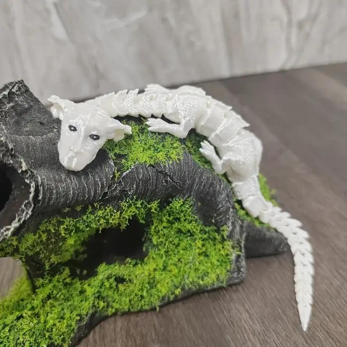 Dragon de chien imprimé en 3d, articulé rotatif, modèle de Simulation de mobilité articulée, ornement de bureau, décoration de maison, cadeau
