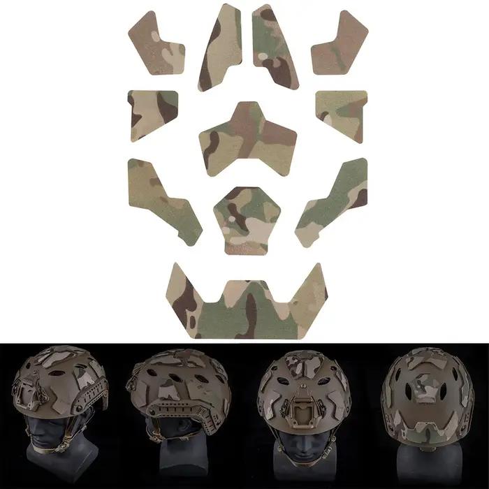 Kit 11 patches tactiques pour casque FAST avec fixation velcro, accessoires équipement chasseur