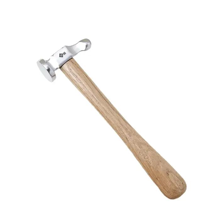 Marteau à tête ronde en acier inoxydable, bijoux dorés de haute qualité, outils de marteau en cuir e