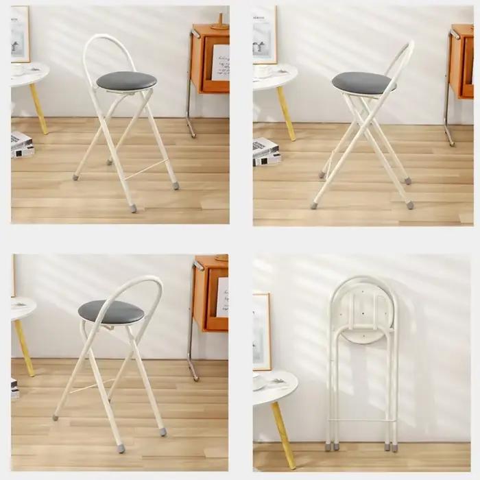 Repose-pieds haut de bar pliable, chaise de comptoir de café moderne, tabouret à dossier périphériqu