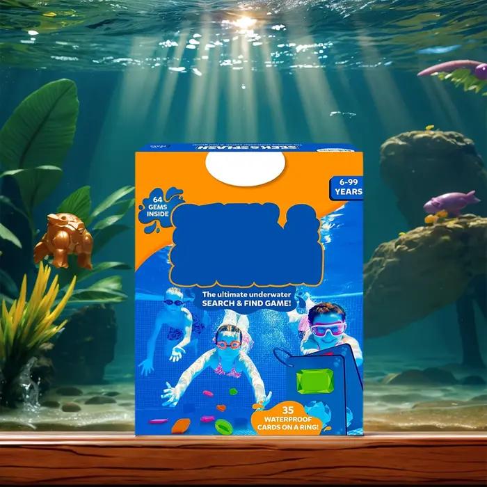 Jeu de plongée pour la recherche de gemmes dans la piscine