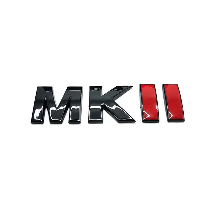 MKII – autocollants de voiture 3D, noir brillant, emblème de coffre, GOLF 2