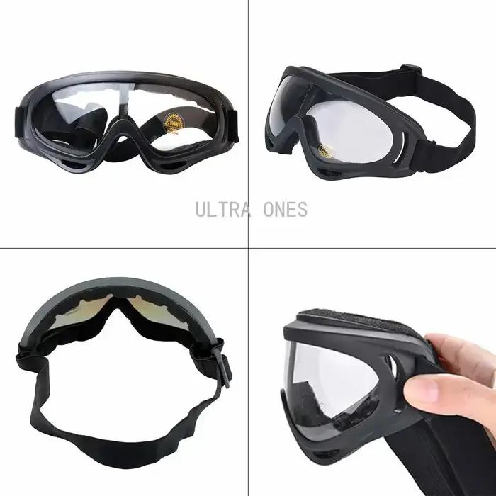 Tactical Mask + Goggles Airsoft Half Face Steel Mesh and Goggles Set for Paintba