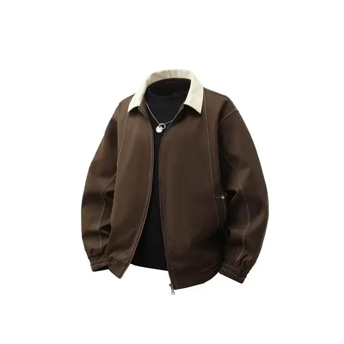 Veste de travail pour hommes, manteaux amples et décontractés à revers, nouvelle collection printemp