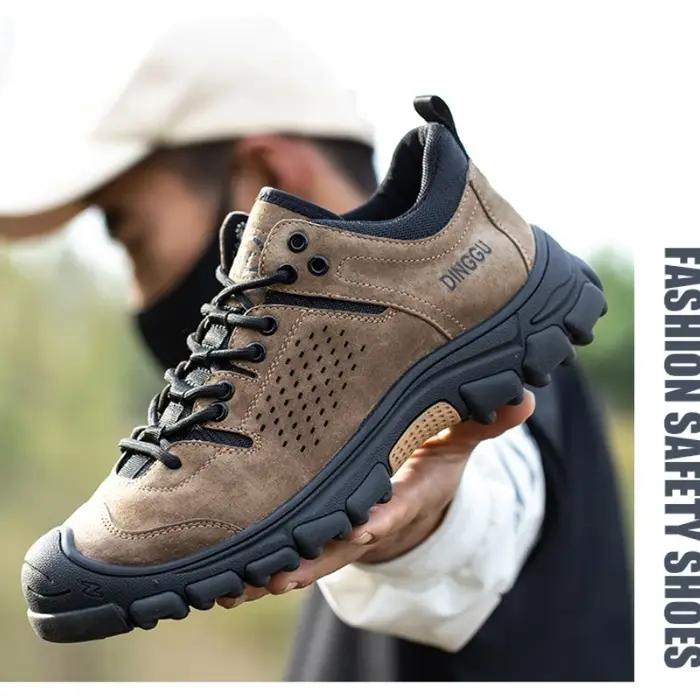 Chaussures de sécurité pour hommes bout en acier semelles kevlar anti-perforation décontractées pour travail et occasions spéciales