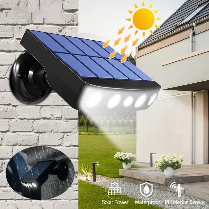 Lampe LED Solaire Imperméable avec Détecteur de Mouvement, Luminaire Décoratif d'Extérieur, Idéal po