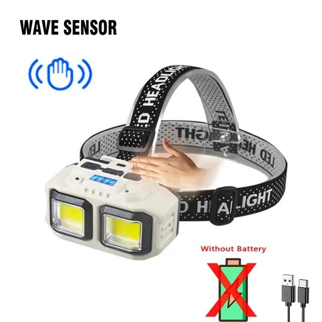Lampe frontale LED puissante à Induction