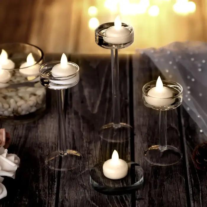 2-48 pièces bougie chauffe-plat LED flottante Flicke