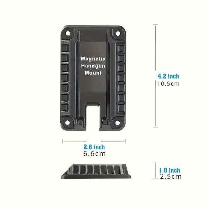 Support magnétique pistolet voiture - Design quick draw une main pour chasse pêche activités outdoor noir