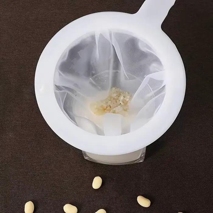 Cuillère à passoire à mailles fines, pour café, lait, soja et yaourt, filtre en Nylon à mailles 100/
