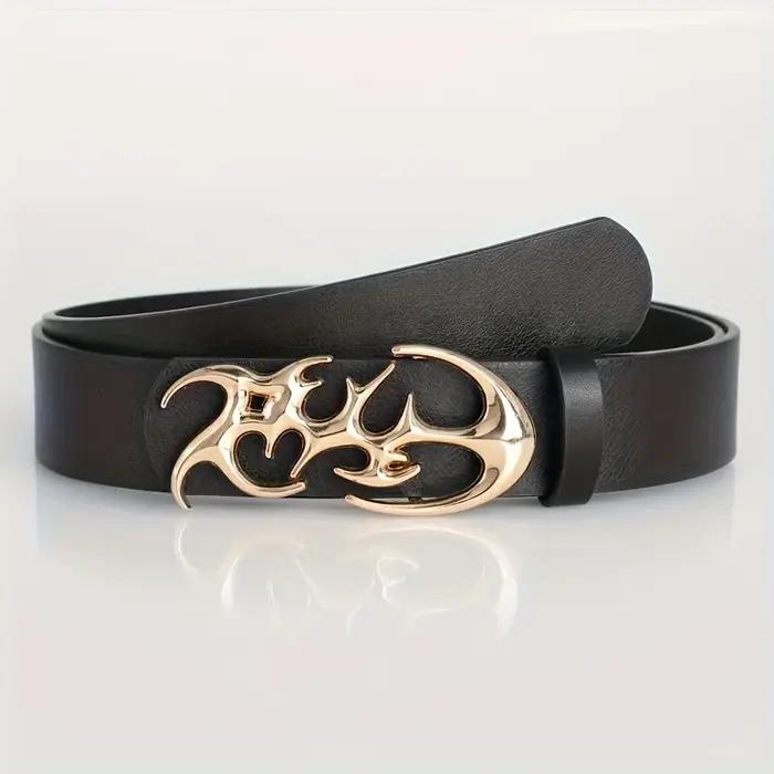 Ceinture Punk en cuir PU ajouré Y2K pour hommes et femmes