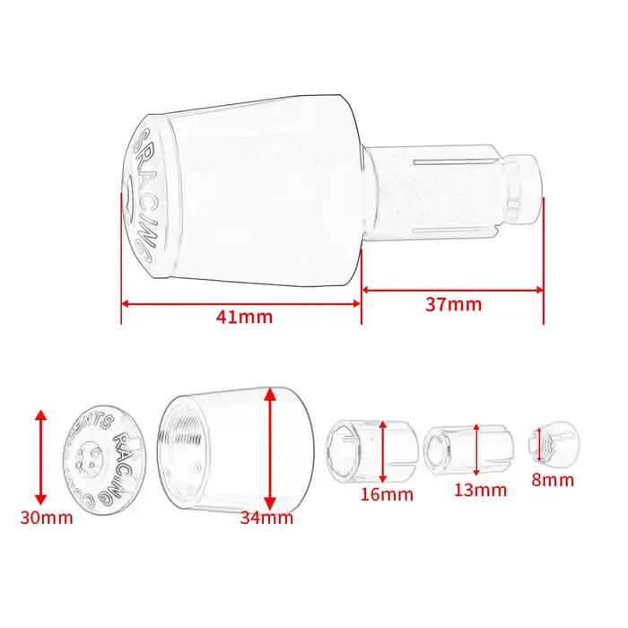 Leviers d'embrayage de frein réglables en aluminium CNC pour moto, extrémités de poignée de guidon,