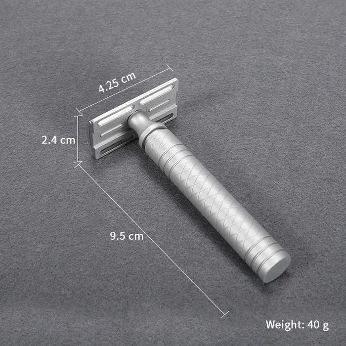 Rasoir léger en alliage d'aluminium à Double tranchant pour hommes, sécurité manuelle CNC, poignée a