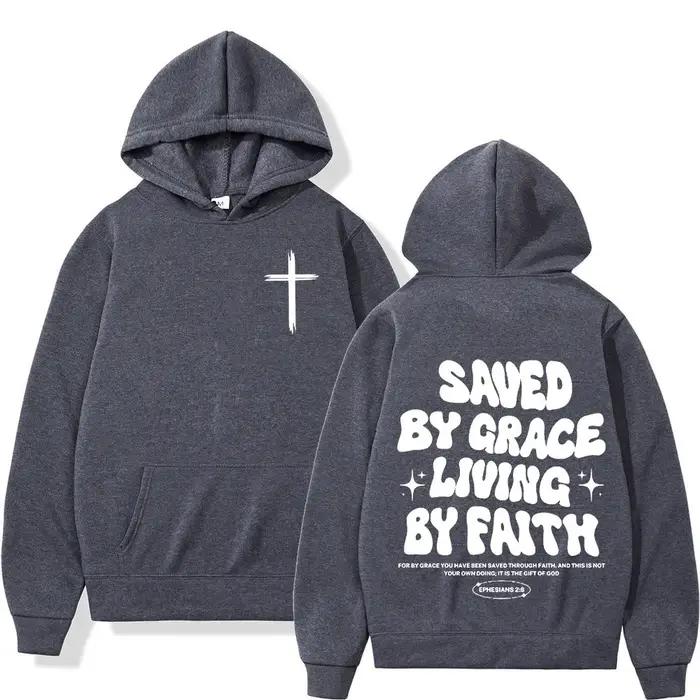 Christian Jesus Bible Verse Hoodies Men Women Clothing Fashion Harajuku Vintage Hooded Sweatshirts Casual Hip Hop Tracksuit Y2K