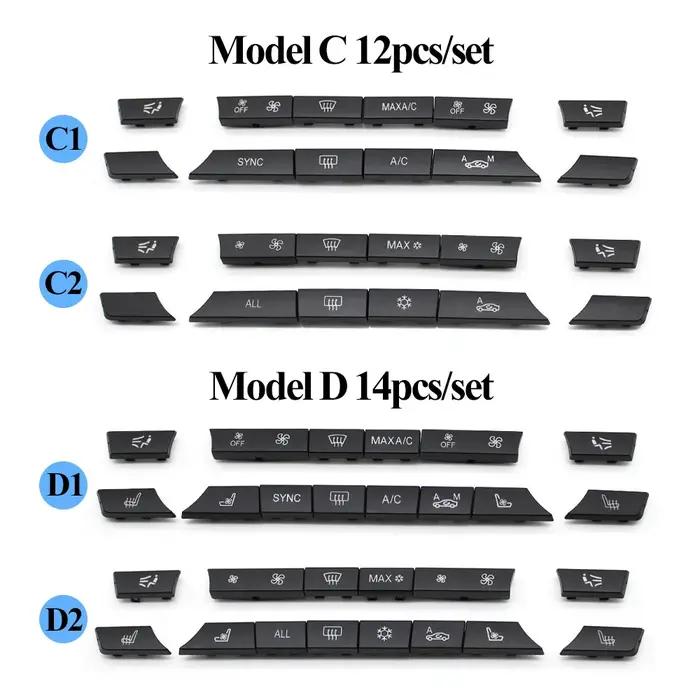 Couvercle de bouton de climatiseur de voiture, remplacement des capuchons de commutateur audio de cl
