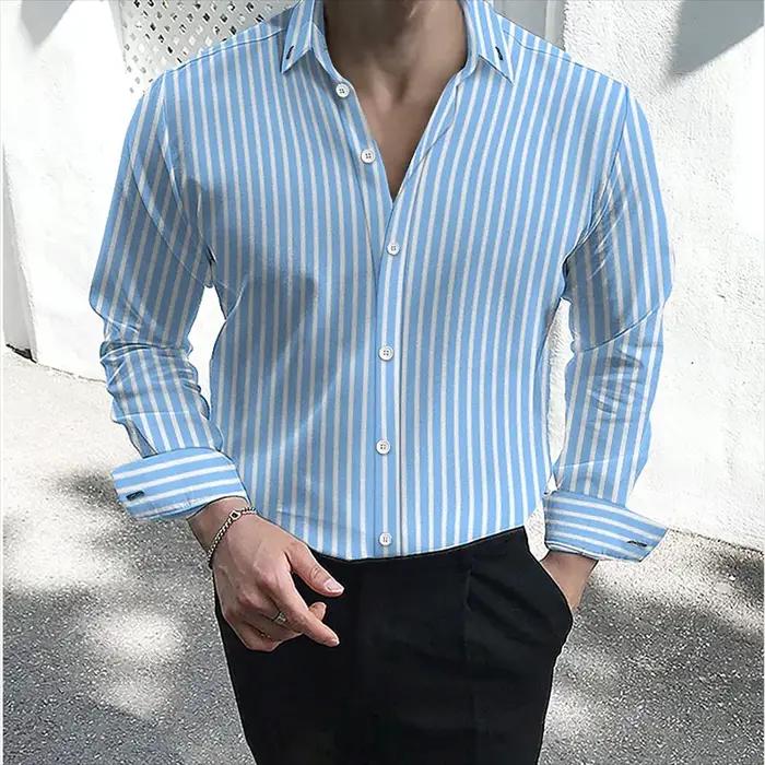 Men's formal shirt button lapel