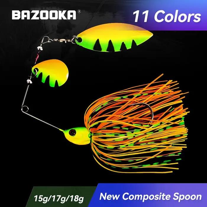 Bazooka 15g 18g Spinnerbait leurre de pêche fil appât métal Spinner Buzzbait Swimbait crochet JIG Ki