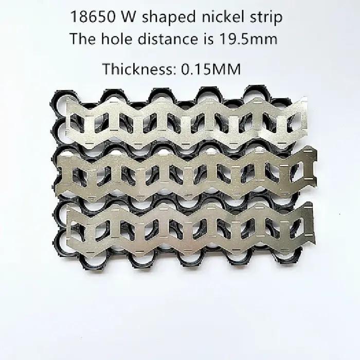 Plaque de connexion de batterie au lithium, plaque de dégradsoudée à 18650, bande d'acier nickelée s