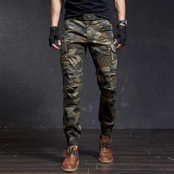 Pantalon cargo camouflage tactique slim homme - Qualité premium pour streetwear et chasse