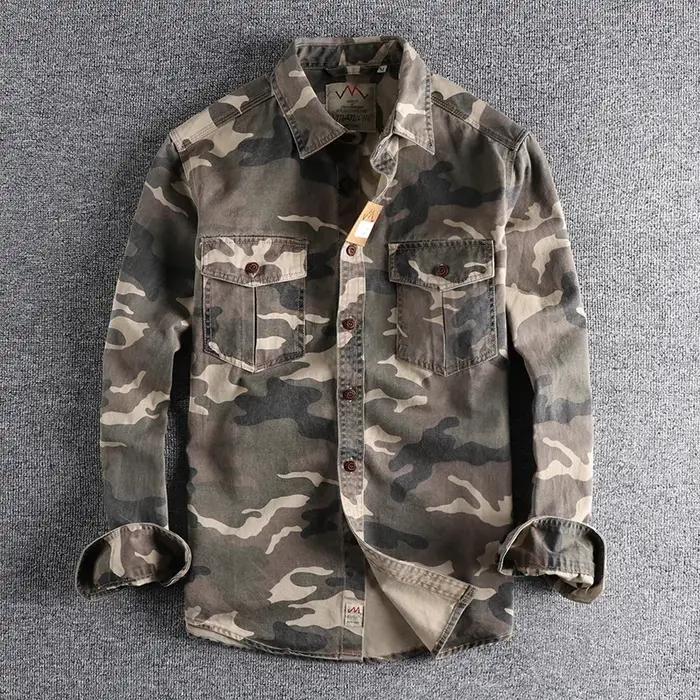 CamSolomon-Chemises cargo à imprimé pour hommes, haute qualité, durable, extérieur, randonnée, sport, 03, style, chemisier décontracté, vêtements pour hommes, toutes saisons