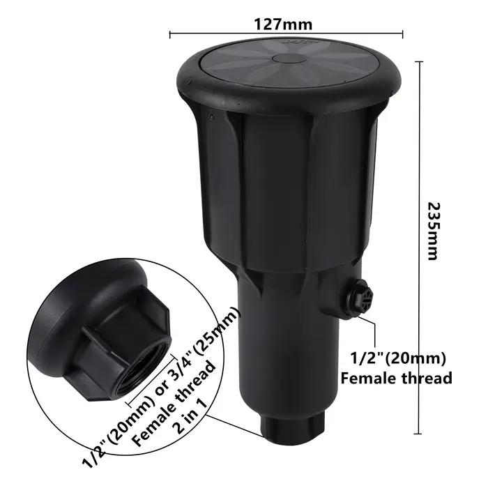 25 ° ~360 ° Arroseurs réglables 1/2 "3/4" filetage femelle Pop Up bascule arroseur rotatif pelouse