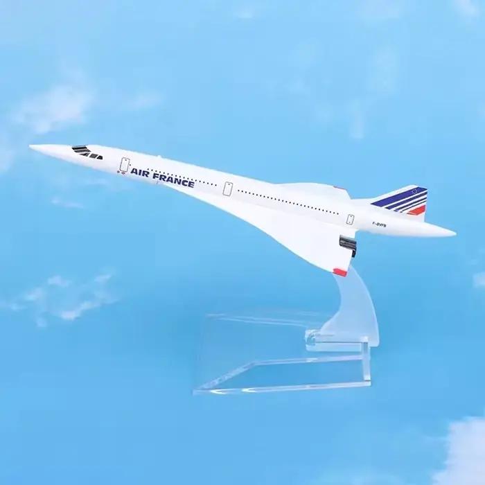 16cm 1:400 échelle Concorde Air France avion modèle avion de ligne alliage moulé sous pression modèle d'avion jouets Collection décor à la maison Miniatures