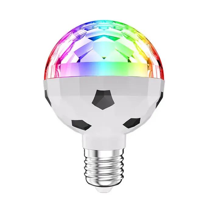 La plus nouvelle ampoule Disco LED 6W E27 ampoules stroboscopiques rotatives couleur rvb cristal scène lumières de fête