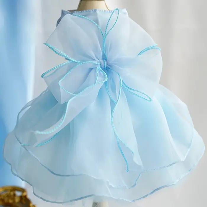 Bleu jaune rose vert violet chien robe filles luxe dentelle Chihuahua