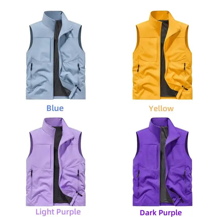Gilet homme imperméable et coupe-vent style safari pour randonnée, pêche, moto et occasions décontractées