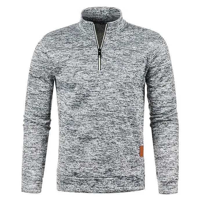 Hommes pull hommes plus épais sweats demi pull à fermeture éclair pour homme à capuche homme sweat a