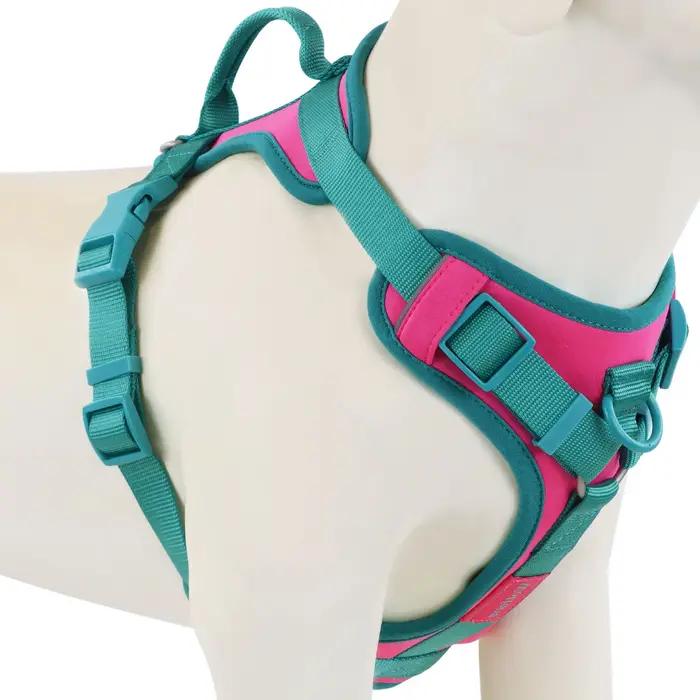 Nouveau Harnais de Luxe pour Chien Couleur Chocolat Anti-Traction pour Grands et Petits Chiens Sangl