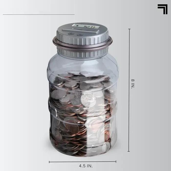 Tirelire intelligente à piles avec écran LCD, figurines de pièces de monnaie numériques, maintien de