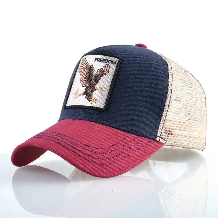 Casquette de Camionneur à la Mode avec Patch de Chèvre Brodé, Casquette de Baseball pour Hommes et Femmes Occasions Spéciales Extérieur Saison Applicable Four Seasons