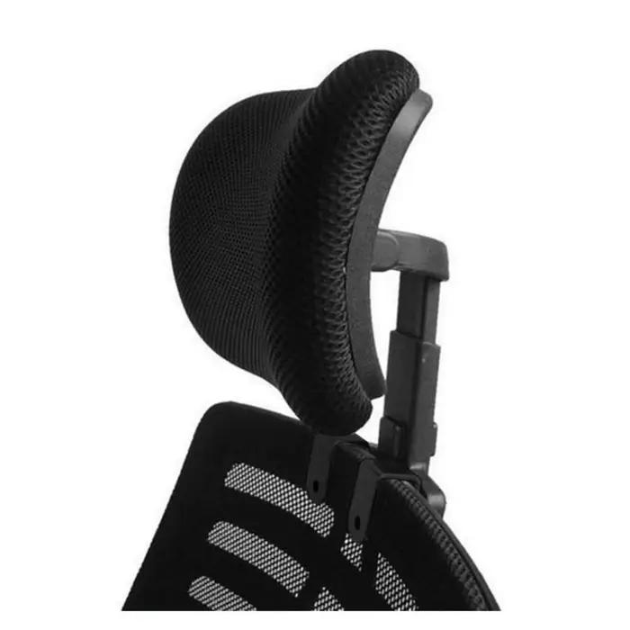 Appui-tête de chaise d'ordinateur en tissu maille, éponge noire, extension de chaise de bureau, Inst