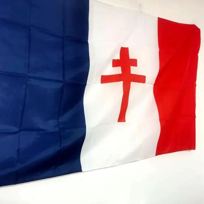 Drapeau de France 1940-1944 en Polyester Bandeau Historique 90x150cm Décoration Patriotique Occasions Spéciales