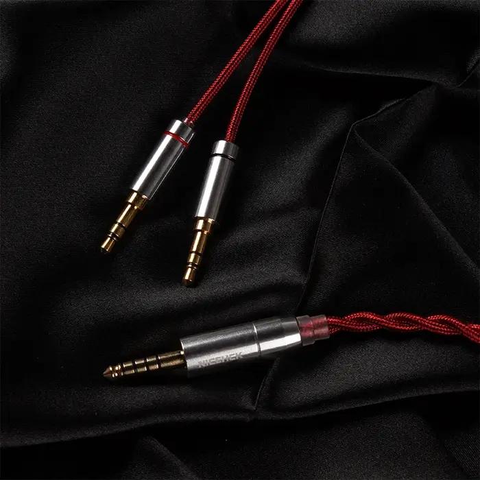 NICEHCK HeadAg 4N câble Coaxial argent pur HIFI Audio casque 4.4mm équilibré HD650/double 2.5mm HD60