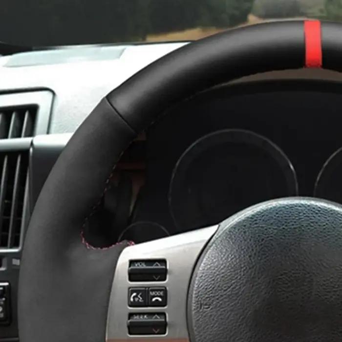Juste de volant de voiture en cuir suédé noir tressé, accessoires de voiture, MF, Iti FX, FX45, Niss