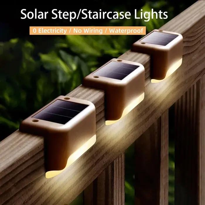 LED solaire escalier lumière extérieure étanche appliques murales LED lumières solaires ménage balco